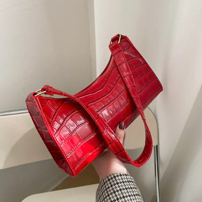 The Luxe Croc Shoulder Bag