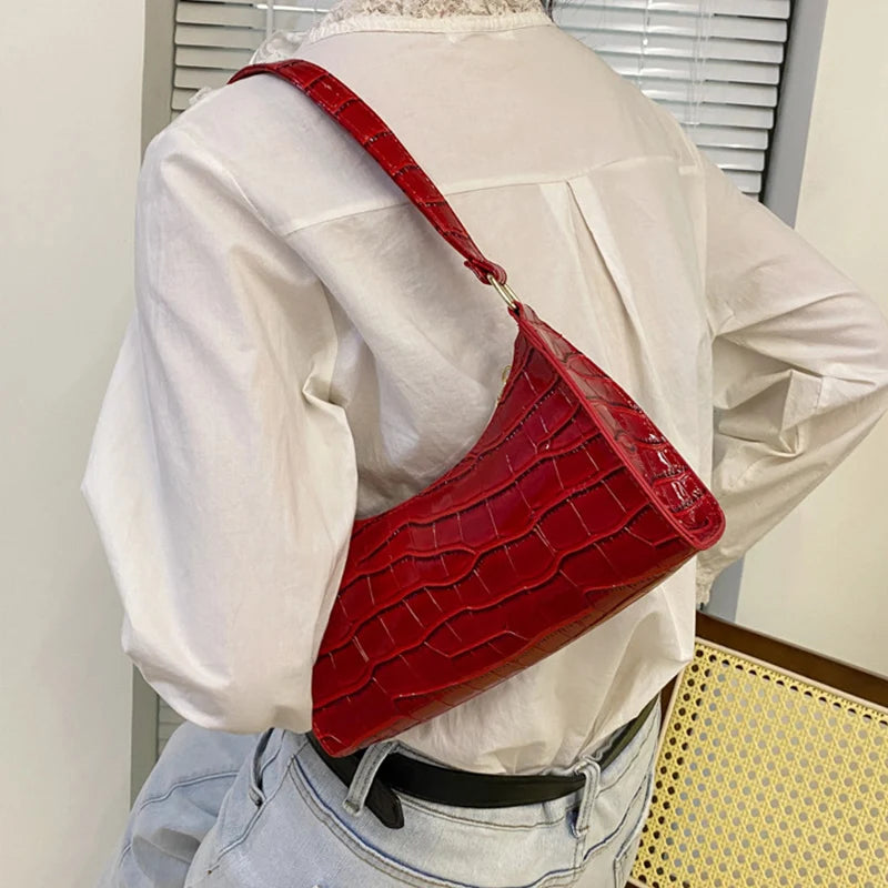 The Luxe Croc Shoulder Bag