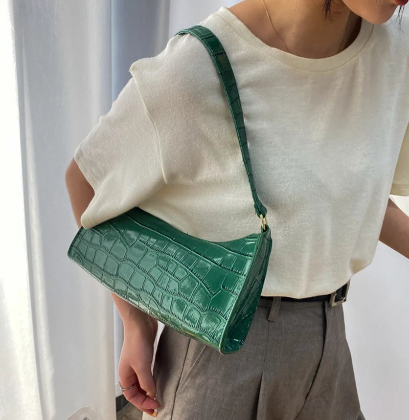 The Luxe Croc Shoulder Bag