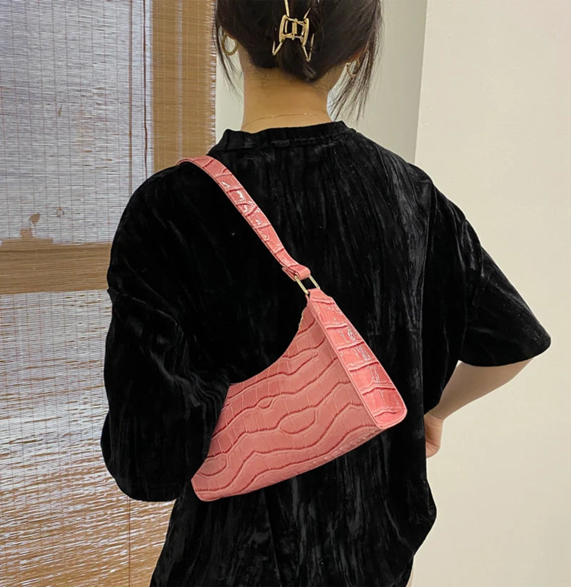 The Luxe Croc Shoulder Bag