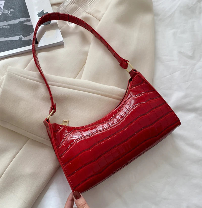 The Luxe Croc Shoulder Bag