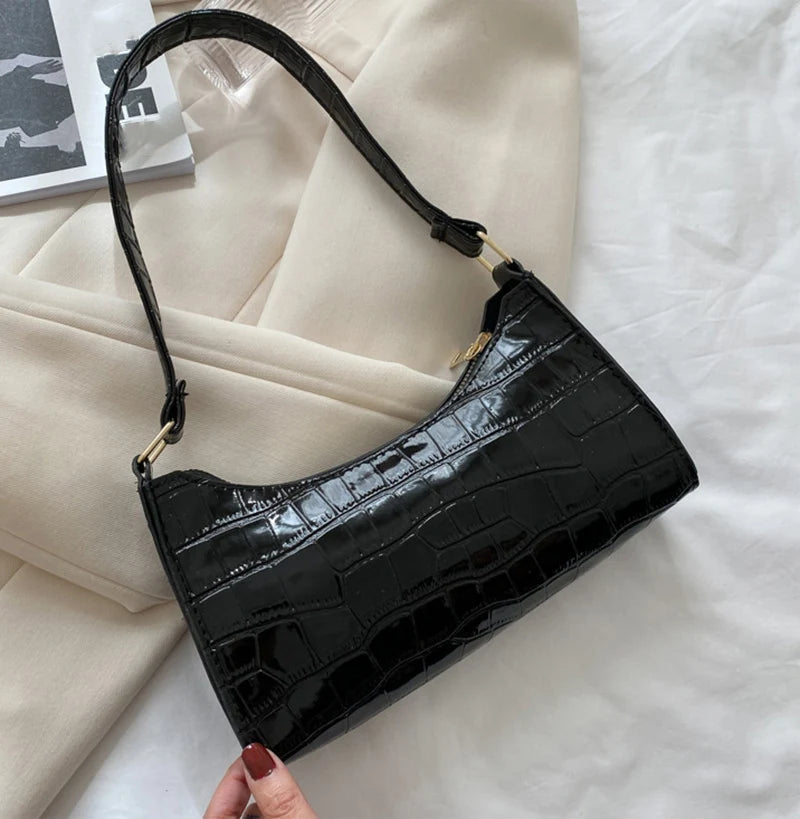 The Luxe Croc Shoulder Bag