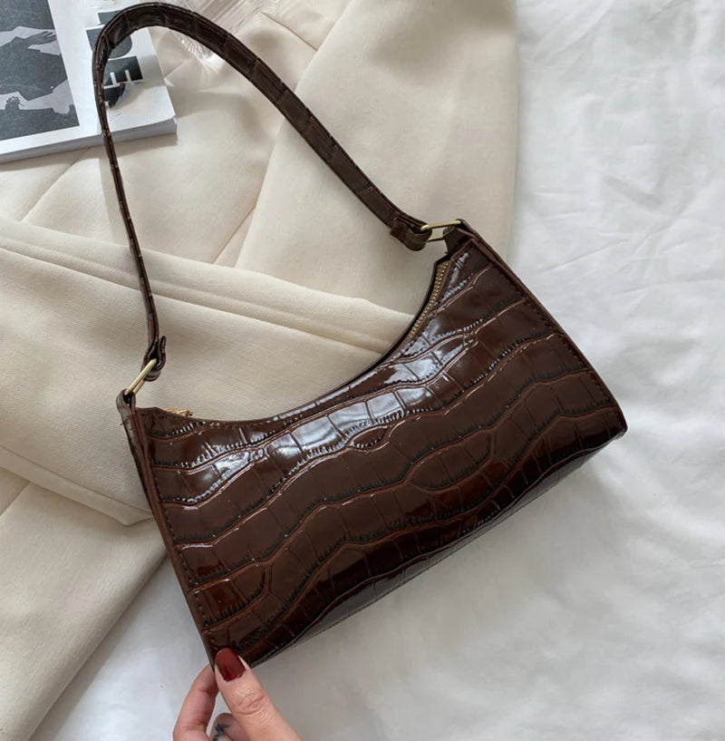 The Luxe Croc Shoulder Bag