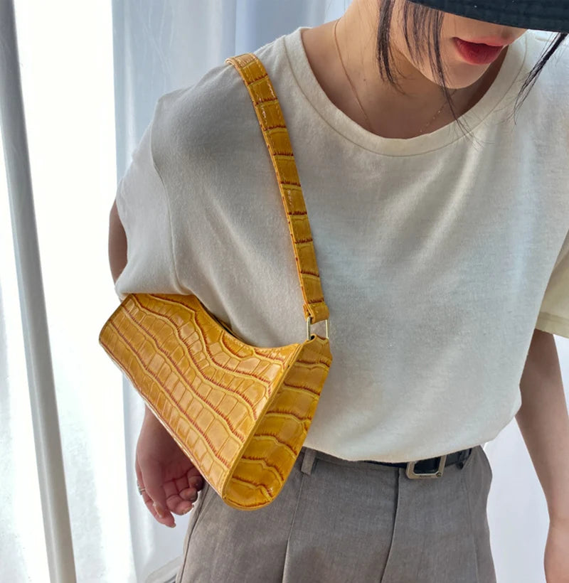 The Luxe Croc Shoulder Bag